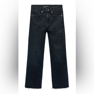 ZARA MID-RISE FLARED CROPPED JEANS - 27 (US4)